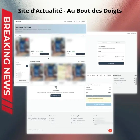 Actualiter - Boutique de livres avec système de panier et paiement